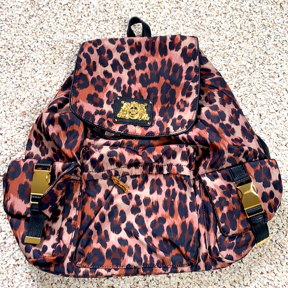 NWT Juicy Couture drawstring leopard backpack